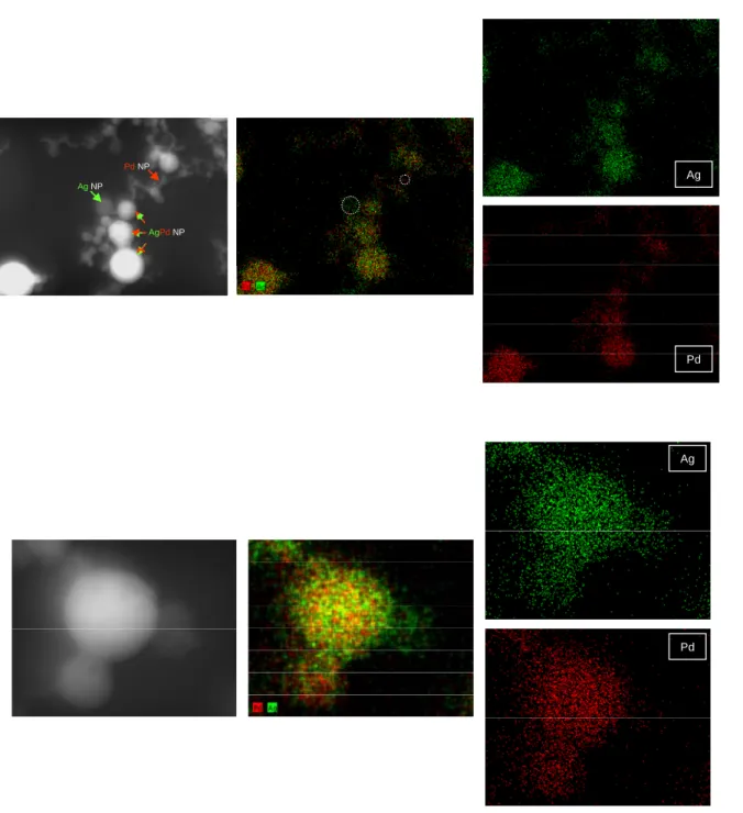 Fig. S5. Elemental mapping images of the irradiated nanoparticles (30 mins). 