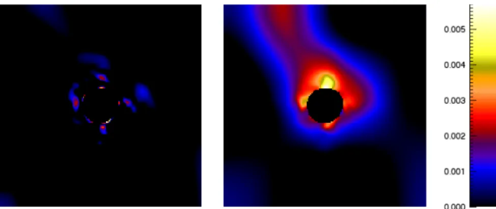 Fig. C.2. Map of negative values in the PSF reconstruction map (in absolute value) at 15 dB