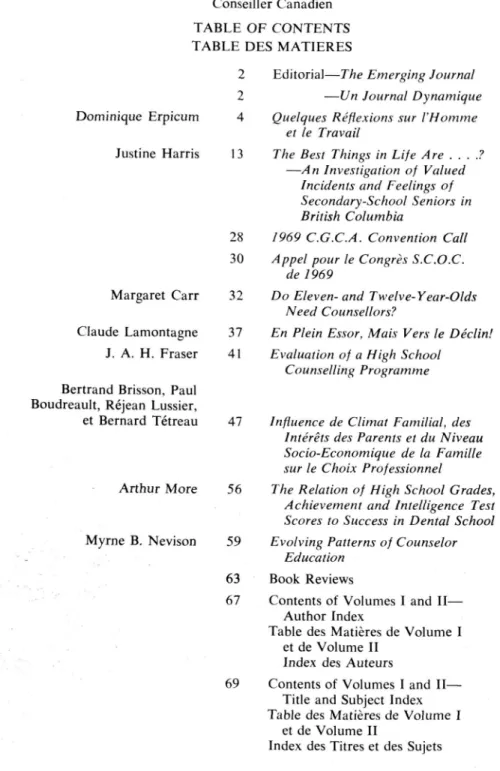 Table  des  Matieres  de  Volume  I  et de  Volume  II 