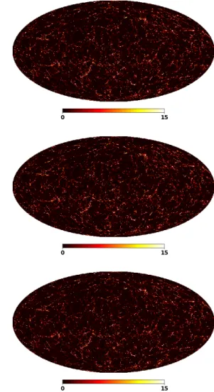 Fig. 14. Residuals for the maps displayed in Fig. 12. Units are in µK.