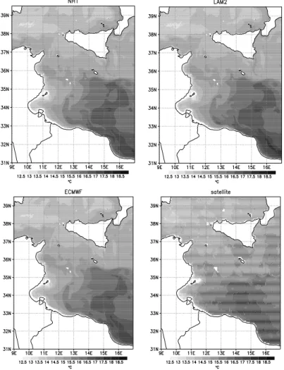 Fig. 9. Forecasted and observed SST for 23 January 2005. EGU