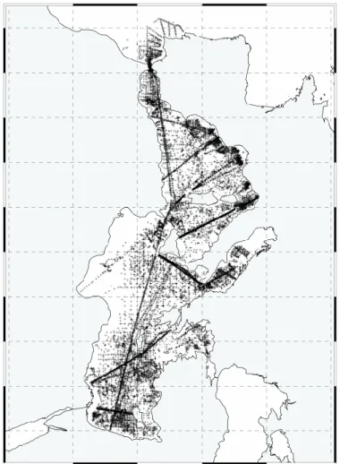 Fig. 7. Spatial distribution of the selected OISST matchup points.