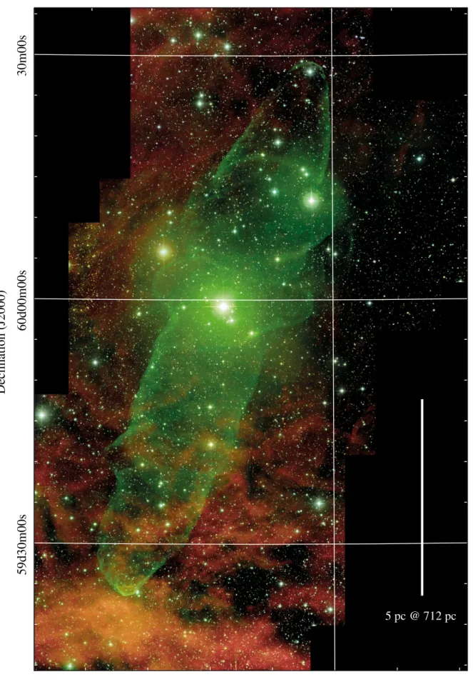 Fig. 4. Colour composite mosaic image of Ou4 obtained with the Wide Field Camera of the 2.5m INT
