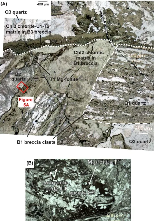 Figure  4.  Chlorite‐tourmaline‐quartz  generations  and  assemblages  at  the  Ranger  U  deposit  (Australia), from Skirrow et al