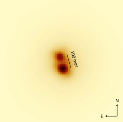 Fig. 1. VLT / NACO image of TWA22 AB obtained in H-band with the S13 camera on 2007 December 26