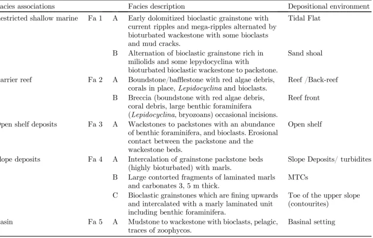 Table 1. Summary of the facies associations’ description and proposed depositional environments for the Upper Cretaceous to Upper Miocene rock interval of southern Cyprus.