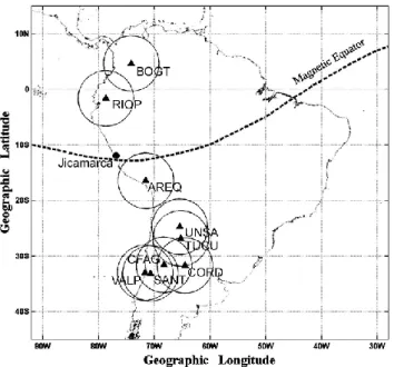 Fig. 2. Sample for h 0 F (bold line) and dh 0 F/dt (thin line) on 15 April 1999. The maximum value of dh 0 F/dt is ∼ 32 m/s.