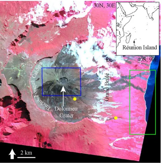 Figure 2 shows the west-to-east DEM profiles through the center of Dolomieu Crater before and after the eruption calculated from the ASTER stereo images