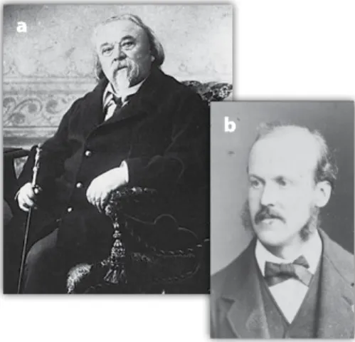 FIGURE 2. The instigators and organizers of  the deep-sea expeditions: (a) Leopold Folin  (1817–1896) and (b) Alphonse Milne Edwards  (1835–1900).