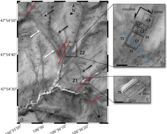 Figure 2. Aerial view of the studied area (satellite image digital globe, Google Earth 2009)