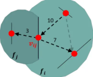 FIG. 3. Schematical representation of the fracture(s) flowing area(s) using trapezoïds