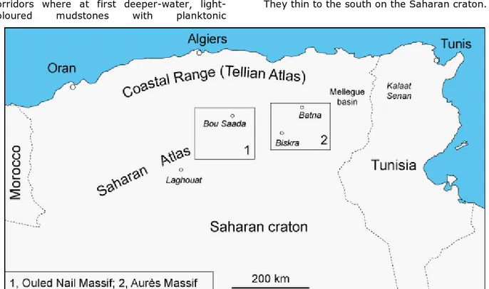Figure 1: Situation of the studied areas in northern Algeria. 