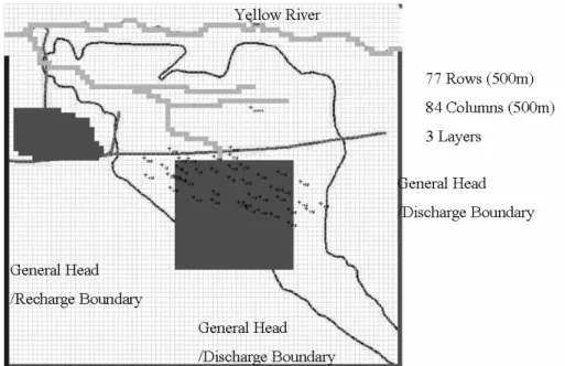 Fig. 3. Groundwater model of LIS area.