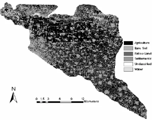Fig. 4. Land use classification map of LIS area for 1990–1991.