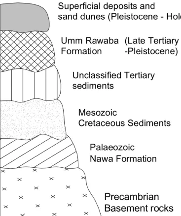 Fig. 2. Schematic diagram shows the geological succession.
