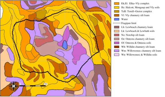 Fig. 3. SSURGO soil units map for the study watershed.