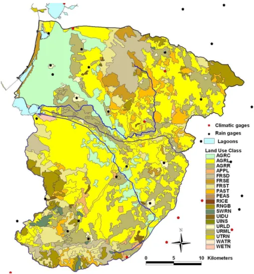 Fig. 3. Land cover map for the Flumini and Mogoro basins.