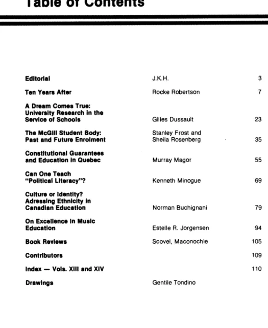 Table of  Contents 