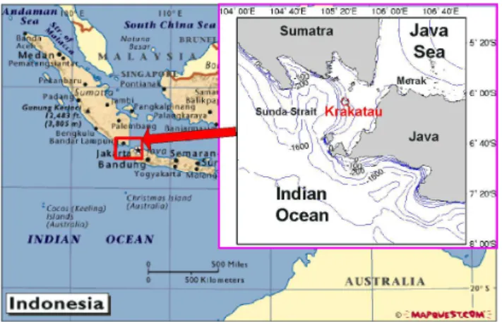 Fig. 2. The locations of the 1883 Krakatau tsunami recording.