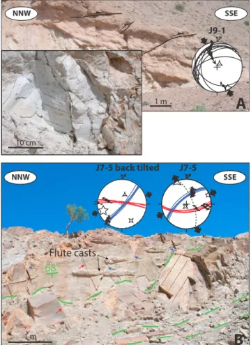 Figure 5. Examples of studied outcrops. (a) Plio-quaternary conglomerate with recent faulting