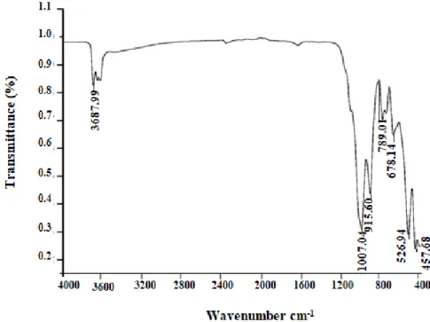 Figure 5. Infrared spectrum of Tabarka clay. 