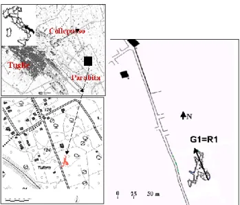 Fig. 2. Raw radar sections related to R1 profile acquired with: (a) 35 MHz antenna; (b) 100 MHz antenna; (c) 200 MHz antenna; (d) 500 MHz antenna.