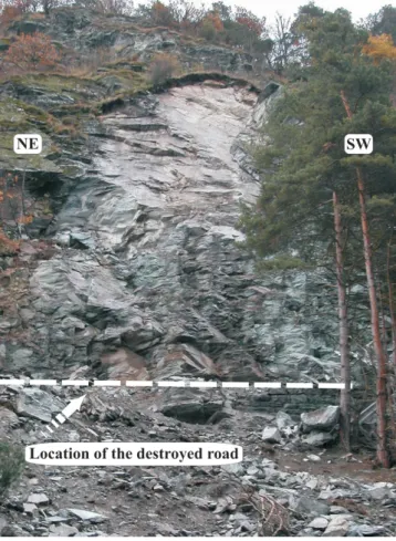 Fig. 9. Automatic susceptibility assessment at the 04 November 2002 Chalais rockfall.