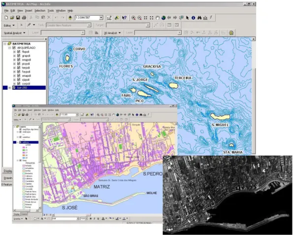 Fig. 1 – AZORIS database includes geographical and socio-economic data for the  Azores archipelago and municipalities