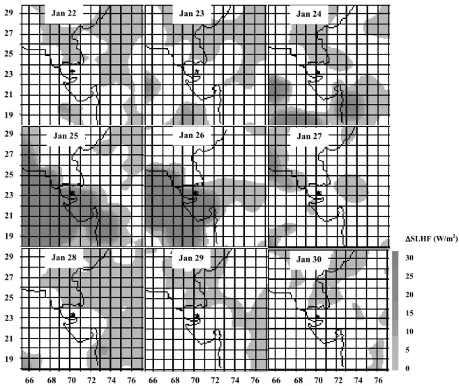 Figure 4. Spatial distribution of SLHF anomaly in the Gujarat region, black star  shows the epicenter of the main event