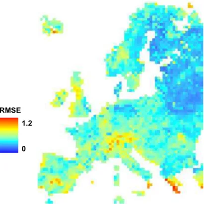 Figure 3. pF Lisflood – pF ERS comparison. RMSE map