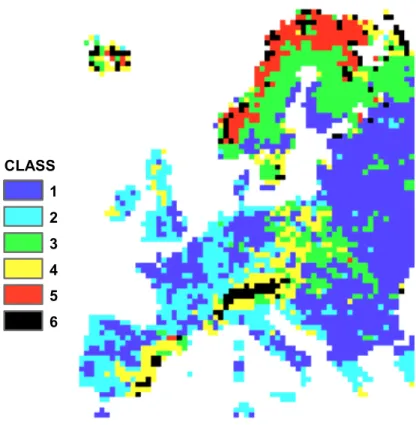 Figure 4. Map of the six error classes defined in table 2. 