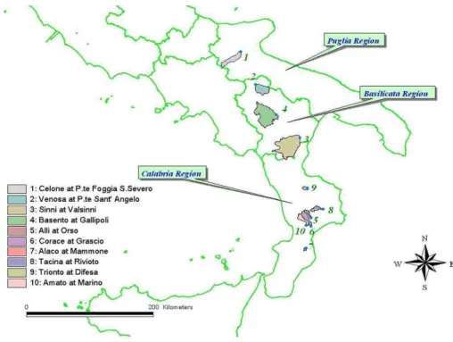 Fig. 1. The investigated basins.