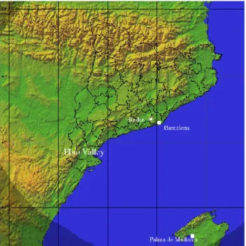 Fig. 2. Distribution of accumulated rainfall between 21:00 UTC on 9 June 2000 and 21:00 UTC on 10 June 2000