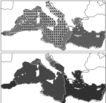 Fig. 8. Time series of SWH (top panel), in m, and storm surge (bot- (bot-tom panel), in m, near the shore of Venice