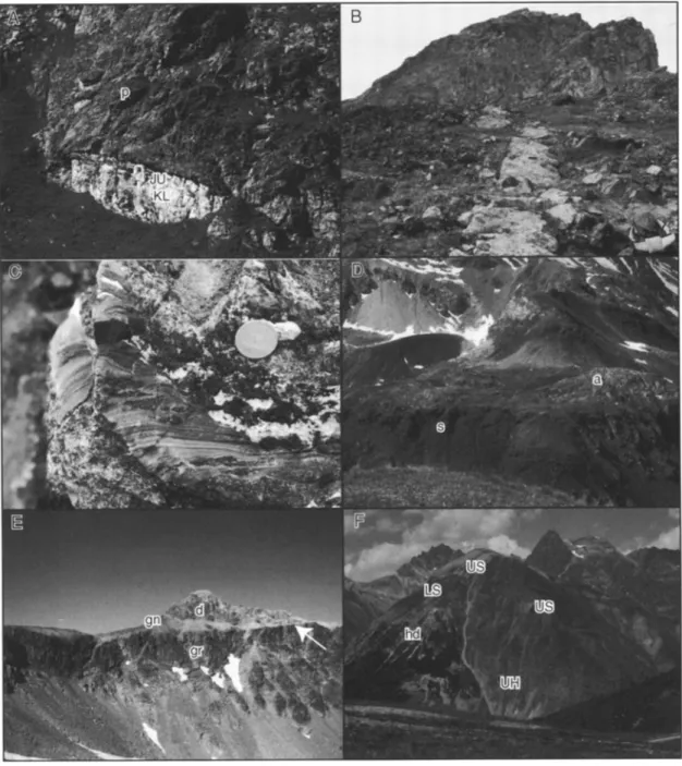 Figure  6.  Geometrical relationships between postrift, synrift, and prerift sediments, continental, trm•sitional  and oceanic crust, and rift-related faults