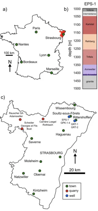 Figure 1. (a) Map of France showing the location of the Bas-Rhin (Lower Rhine) department of Alsace  825 