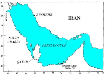 Fig. 1. Persian Gulf map (Ramesht, 1988). Figure1. Persian Gulf map (Ramesht 1988) 