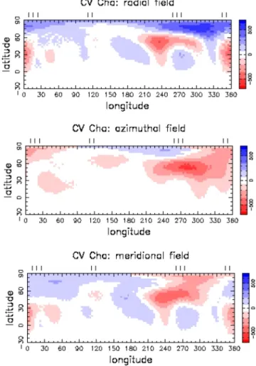 Figure 6. Magnetic field maps for CV Cha: these maps fit the data to a χ 2 r = 1.1.