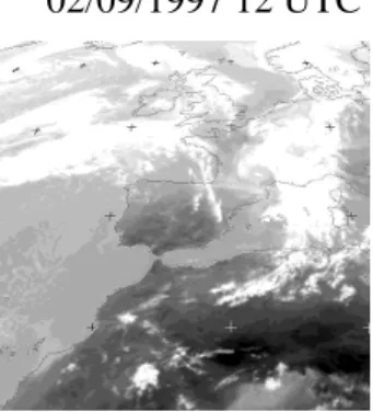 Fig. 13. Meteosat infrared images of western Europe.