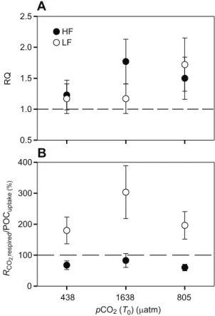 Fig. 4. Metabolic demand of M. oculata. (A) Respiratory quotient (RQ).