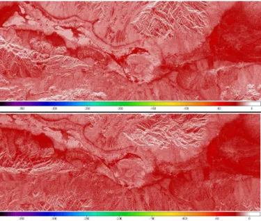 Fig. 6: Temporal series of L-Band SIR-C images of the Death Valley for HH  polarization