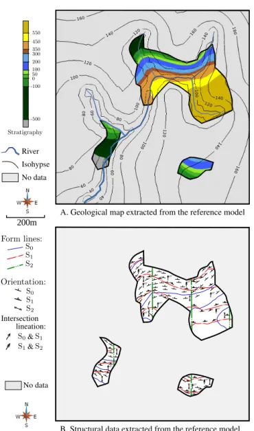Figure 7 Synthetic data generated from the reference model used in this study (Fig. 9A)