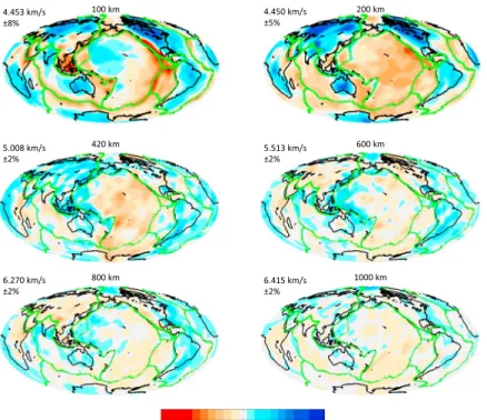 Figure 4. Three-dimensional shear velocity model obtained from the inversion of our phase velocity maps