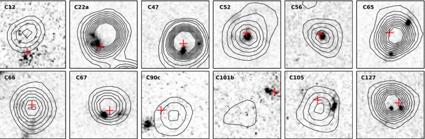 Fig. 12. Hubble/ACS I-band images of the 3 GHz detected SMGs whose morphological classification in the rest-frame UV is uncertain as discussed in Sect