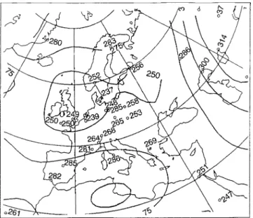 Fig. 8. 6 March 1993; contribution of meridional advection to the local variation of the ozone concentration as a function of height