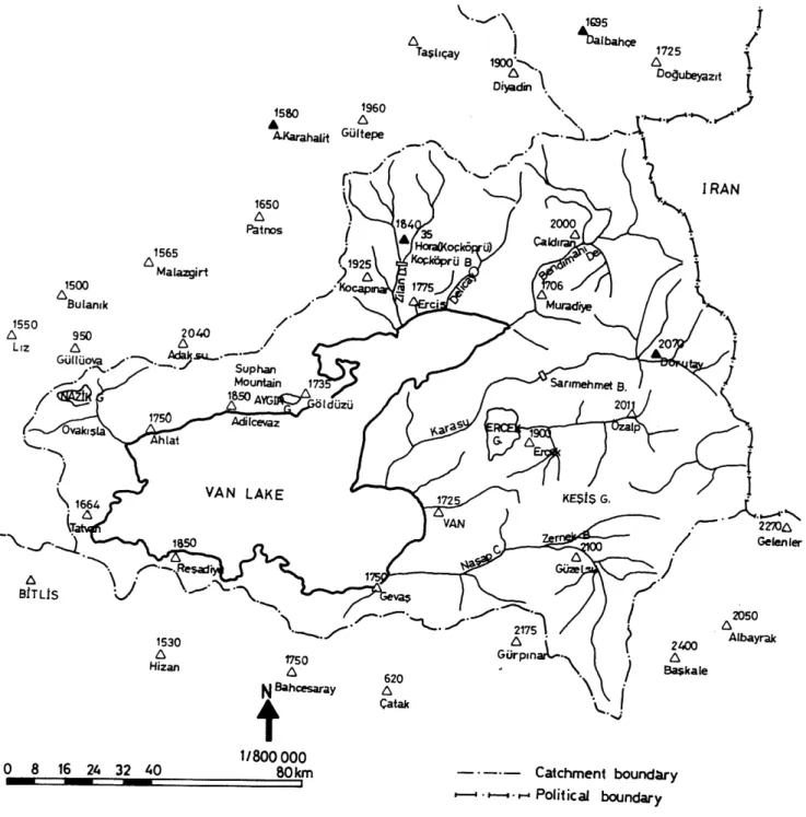 Fig. 2. Lake Van catchment