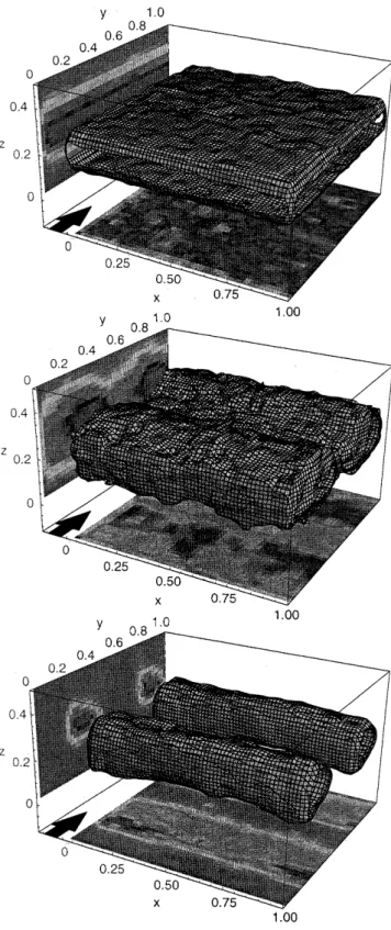 Fig. 4. Instability of a three-dimensional Harris sheet equilibrium for a mass ratio M  1