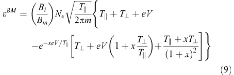 Fig. 1. The exact nonlinear current density (solid), the ®rst approximation (dash) and the second approximation (dot) line for an isotropic Maxwellian distribution for parameters shown in Table 1.