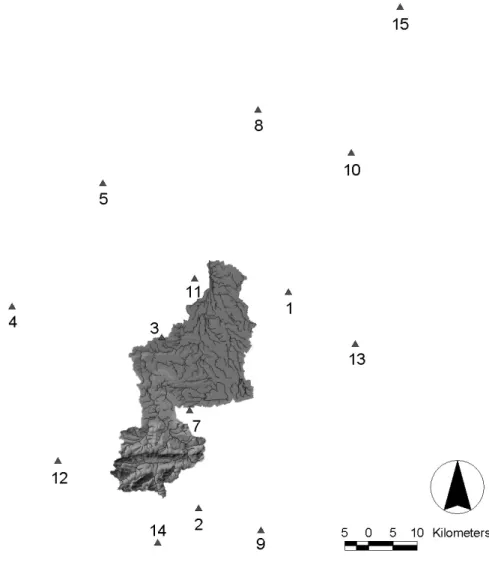 Figure 5: Location of the meteorological stations. 