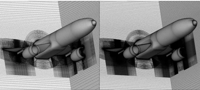 Fig. 4  Illustration of grid refinement levels; WBNP2 and WBNP5.  